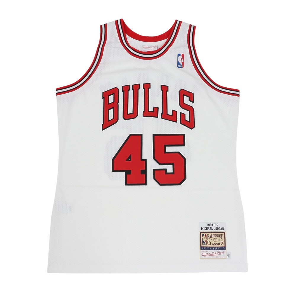 ミッチェルアンドネス（Mitchell&Ness）（メンズ）バスケットウエア オーセンティックジャージ マイケルジョーダン シカゴブルズ AJY4LG19007-CBUWHT