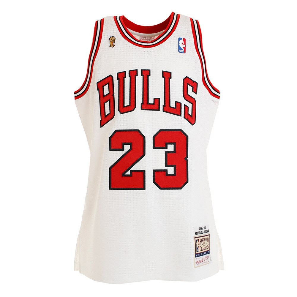 ミッチェルアンドネス（Mitchell&Ness）（メンズ）マイケル ジョーダン 1995-96 WHITE シカゴブルズ オーセンティック ユニホーム AJY4LG19009CBUWHIT95MJO