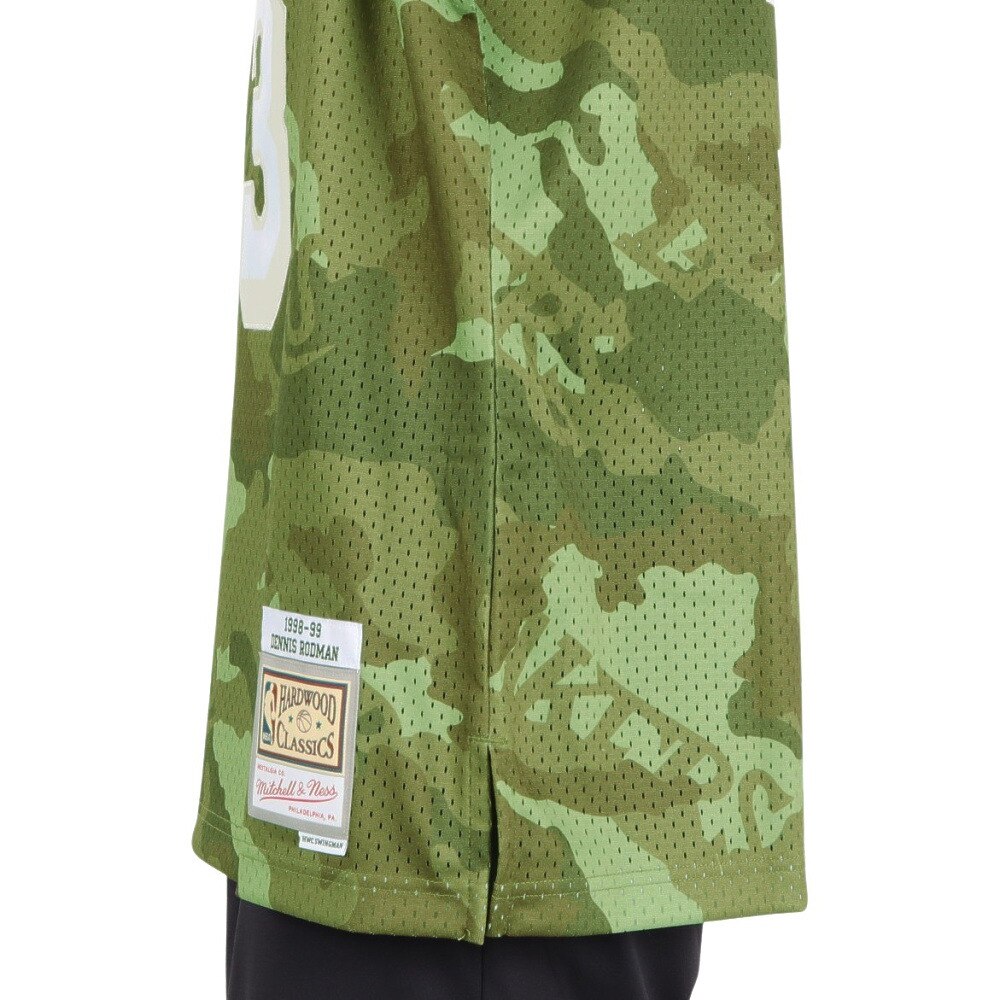 ミッチェルアンドネス（Mitchell&Ness）（メンズ）バスケットウエア Camo Swingman Jersey デニス・ロッドマン レイカーズ SMJY4362-LALDRDCMGR