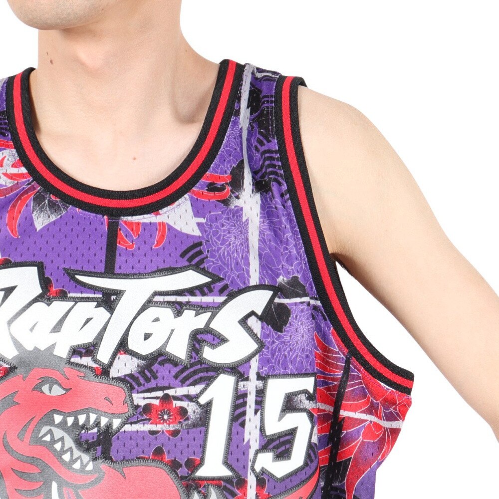 ミッチェルアンドネス（Mitchell&Ness）（メンズ）バスケットウエア AH Swingman Jersey TRA ヴィンス・カーター SMJY5182-TRAPRRD