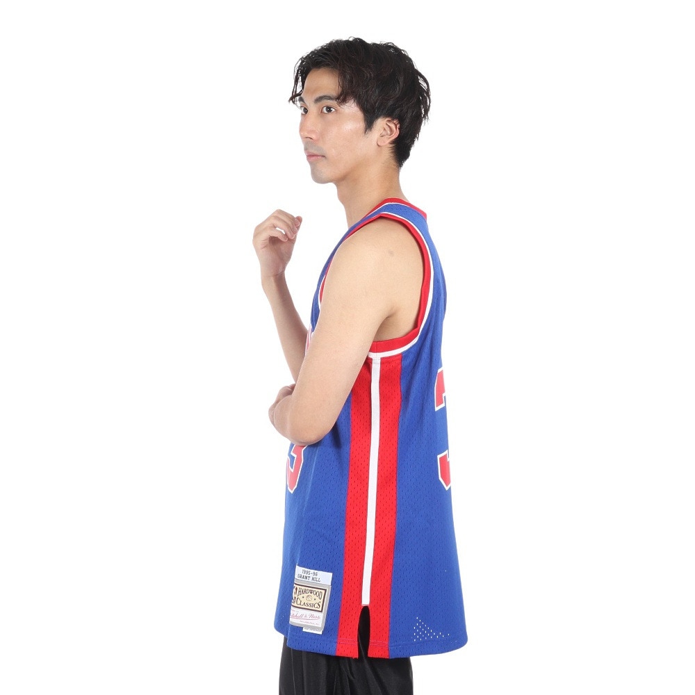 ミッチェルアンドネス（Mitchell&Ness）（メンズ）スウィングマン ジャージー デトロイトピストンズ ロード 1995-96 グラントヒル SMJYAC18025-DPIROYA
