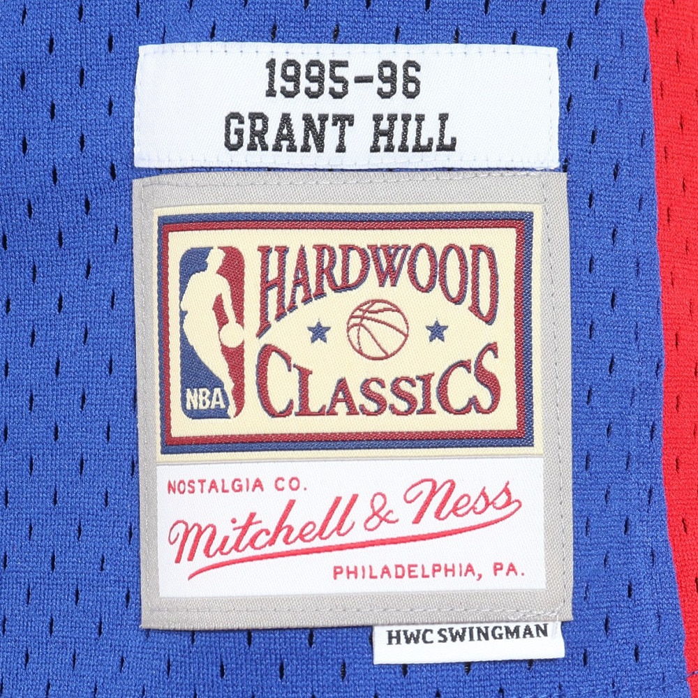 ミッチェルアンドネス（Mitchell&Ness）（メンズ）スウィングマン ジャージー デトロイトピストンズ ロード 1995-96 グラントヒル SMJYAC18025-DPIROYA