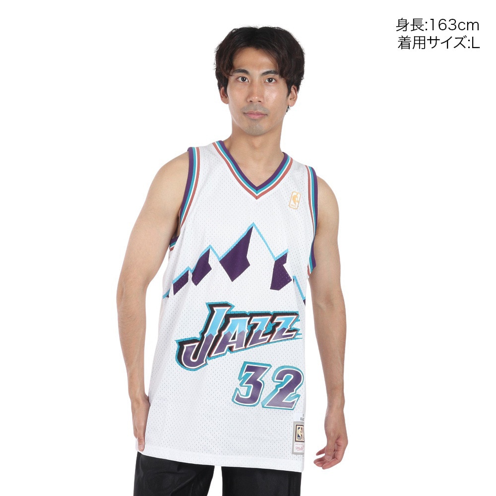 ミッチェルアンドネス（Mitchell&Ness）（メンズ）スイングマン ジャージー UJA Malone SMJYAC18056-UJAWH