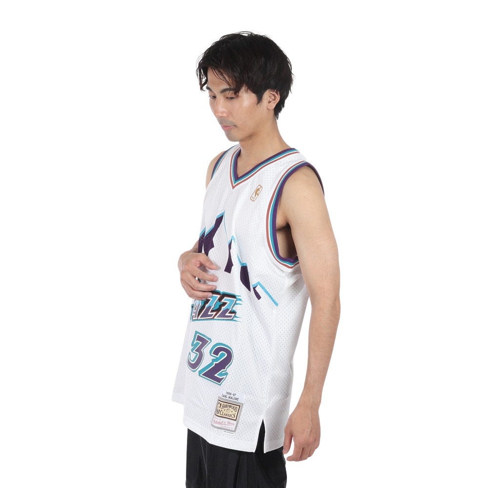 ミッチェルアンドネス（Mitchell&Ness）（メンズ）スイングマン ジャージー UJA Malone SMJYAC18056-UJAWH
