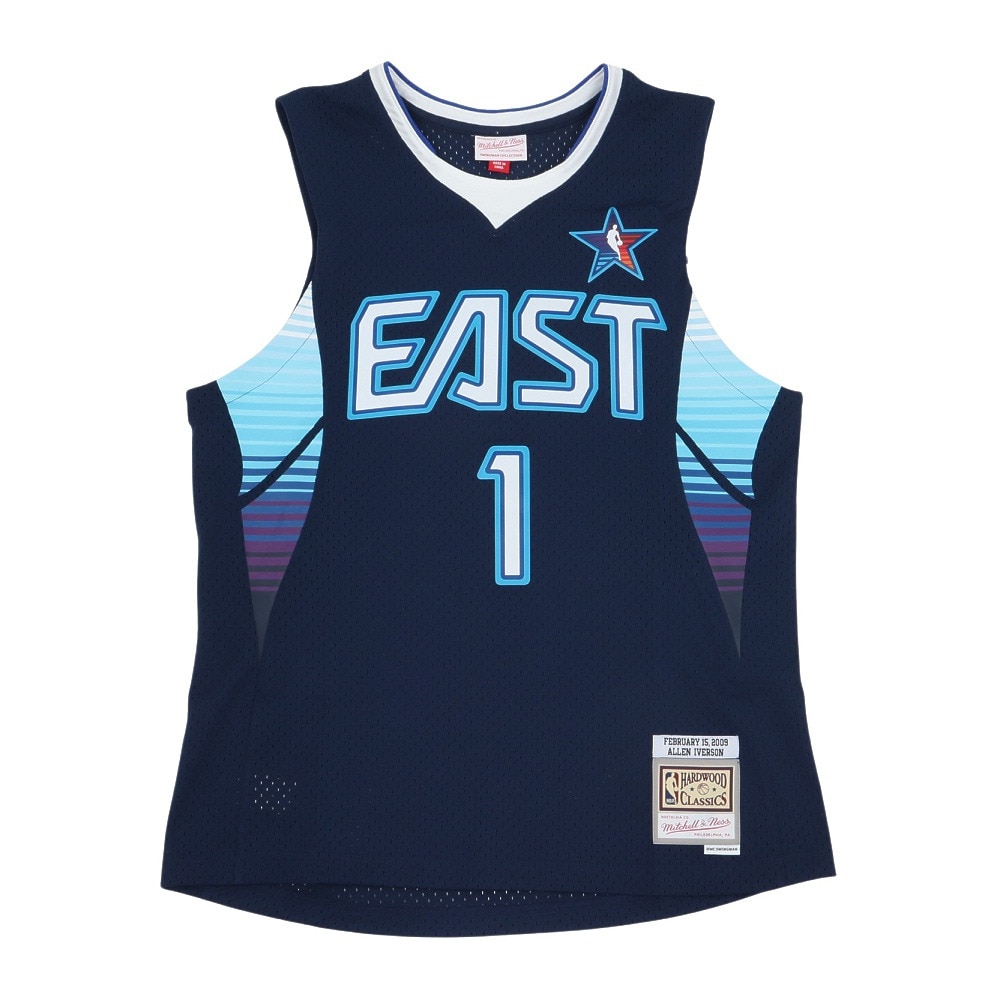 ミッチェルアンドネス（Mitchell&Ness）（メンズ）バスケットボール タンクトップ NBA アレン・アイバーソン SMJYEL18014-ASENVY09AI