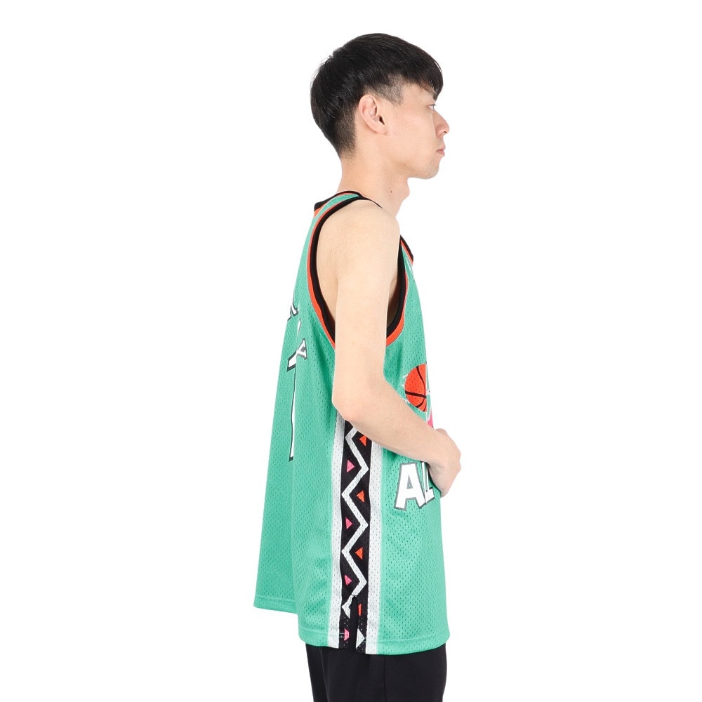 ミッチェルアンドネス（Mitchell&Ness）（メンズ）バスケットウエア オールスター East Swingman Jersey ペニー・ハーダウェイ SMJYLG18019-ASETEAL