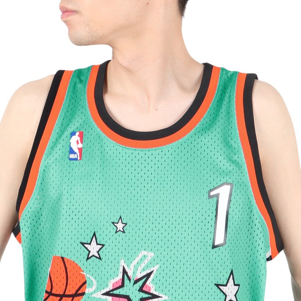 ミッチェルアンドネス（Mitchell&Ness）（メンズ）バスケットウエア オールスター East Swingman Jersey ペニー・ハーダウェイ SMJYLG18019-ASETEAL