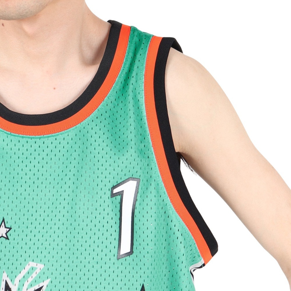 ミッチェルアンドネス（Mitchell&Ness）（メンズ）バスケットウエア オールスター East Swingman Jersey ペニー・ハーダウェイ SMJYLG18019-ASETEAL