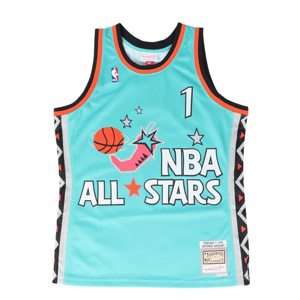 ミッチェルアンドネス（Mitchell&Ness）（メンズ）バスケットウエア オールスター East Swingman Jersey ペニー・ハーダウェイ SMJYLG18019-ASETEAL