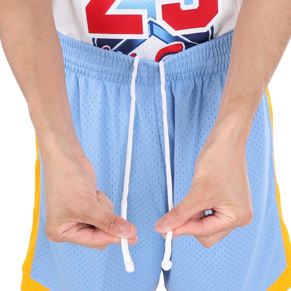 ミッチェルアンドネス（Mitchell&Ness）（メンズ）レイカーズ オルタネイト スイングマン ショーツ 2001-02 SMSH1127-LALCLBL