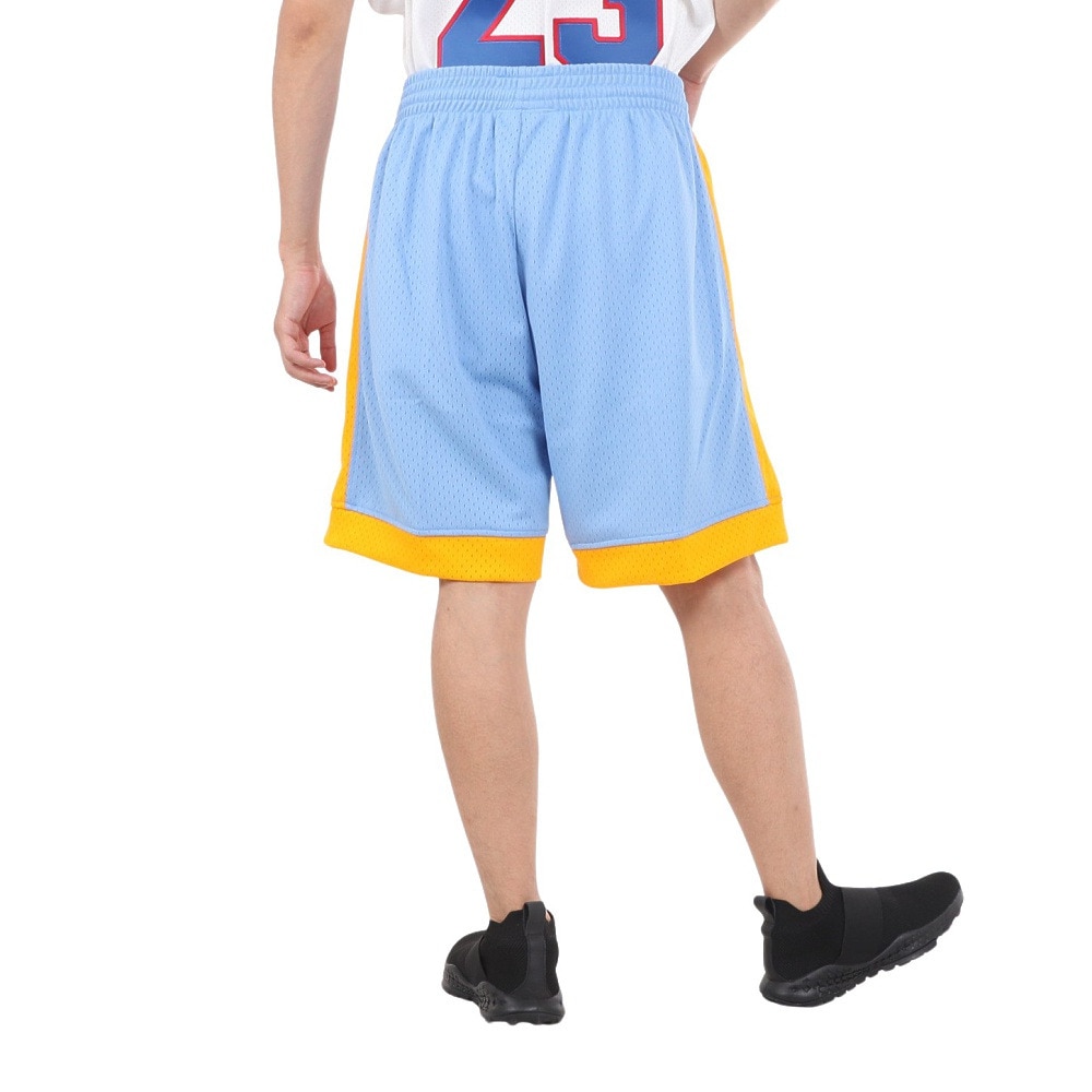 ミッチェルアンドネス（Mitchell&Ness）（メンズ）レイカーズ オルタネイト スイングマン ショーツ 2001-02 SMSH1127-LALCLBL