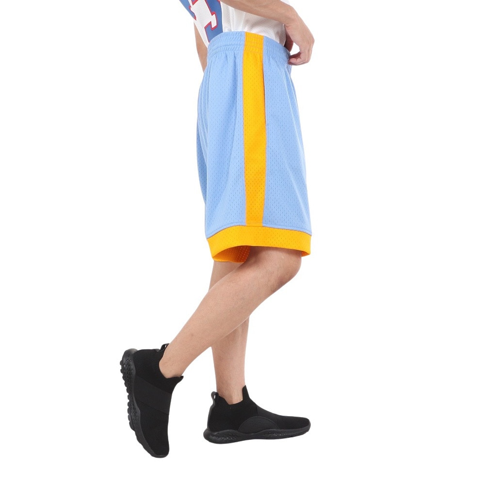 ミッチェルアンドネス（Mitchell&Ness）（メンズ）レイカーズ オルタネイト スイングマン ショーツ 2001-02 SMSH1127-LALCLBL
