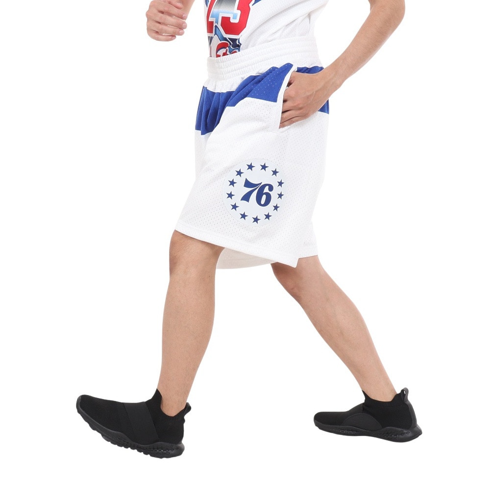 ミッチェルアンドネス（Mitchell&Ness）（メンズ）スイングマン ショーツ NBA Philadephia 76ers SMSHAC19178-P76WHIT