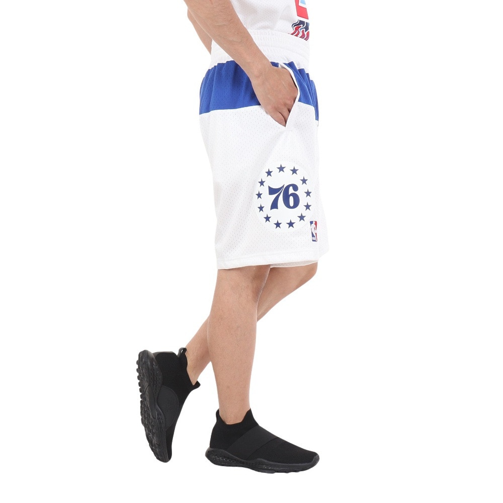ミッチェルアンドネス（Mitchell&Ness）（メンズ）スイングマン ショーツ NBA Philadephia 76ers SMSHAC19178-P76WHIT