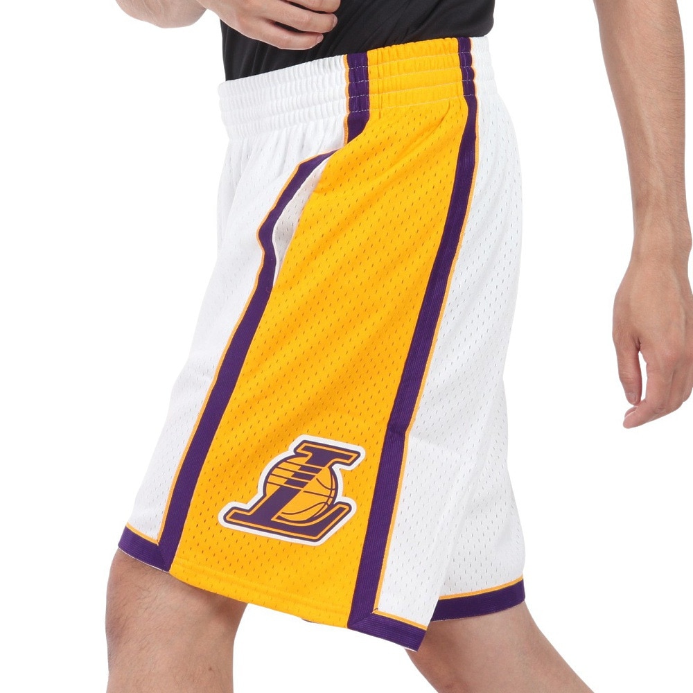 ミッチェルアンドネス（Mitchell&Ness）（メンズ）スイングマンショーツ LOS ANGELES LAKERS SMSHAC19184-LALWH