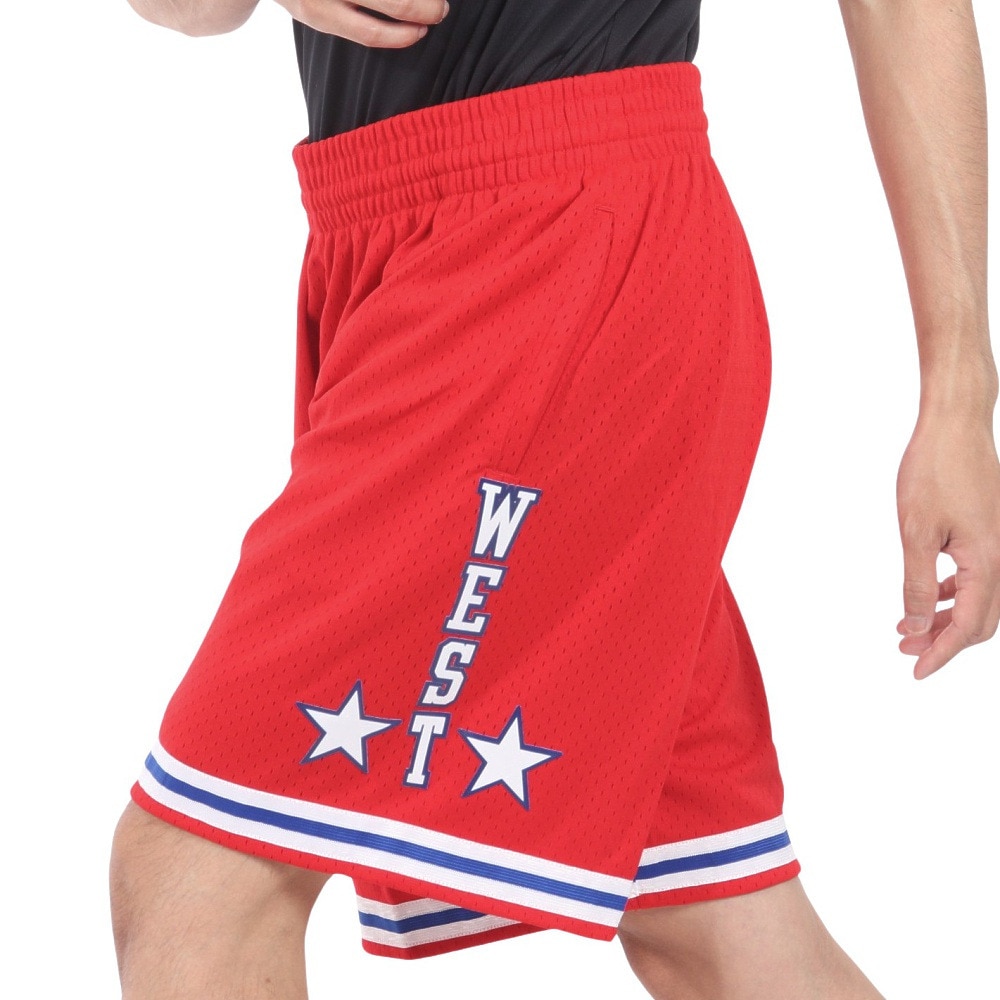 ミッチェルアンドネス（Mitchell&Ness）（メンズ）スイングマン ショーツ オールスター ウエスト 1988 SMSHCP19053-ASWRED88