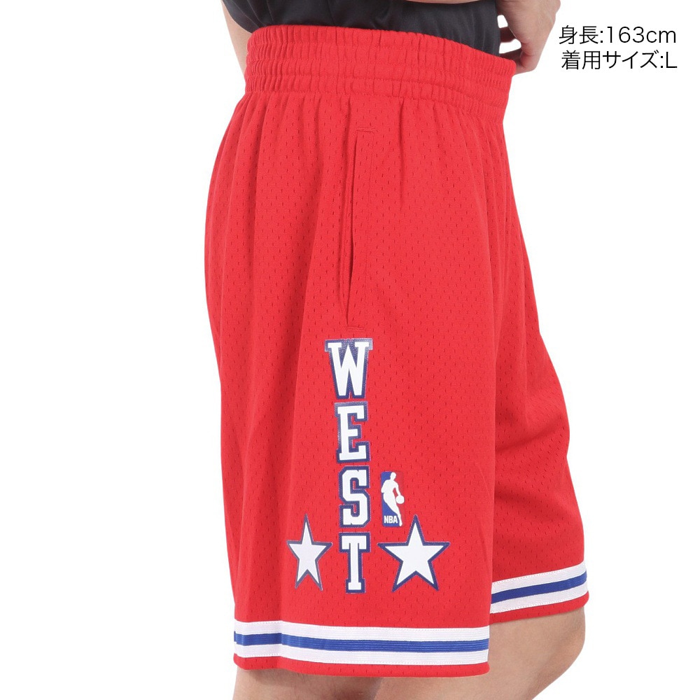 ミッチェルアンドネス（Mitchell&Ness）（メンズ）スイングマン ショーツ オールスター ウエスト 1988 SMSHCP19053-ASWRED88