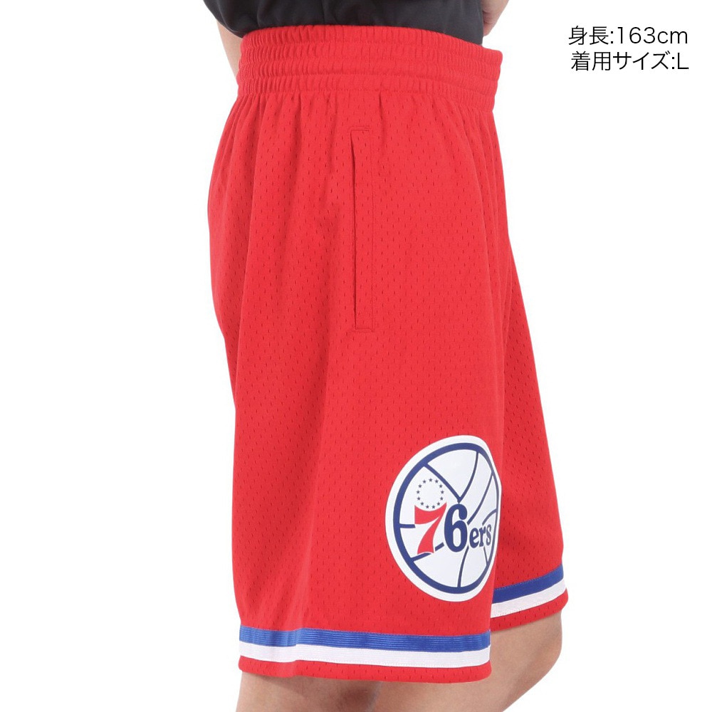 ミッチェルアンドネス（Mitchell&Ness）（メンズ）スイングマン ショーツ フィラデルフィア 76ers 2002-03 SMSHCP19073-P76RED1