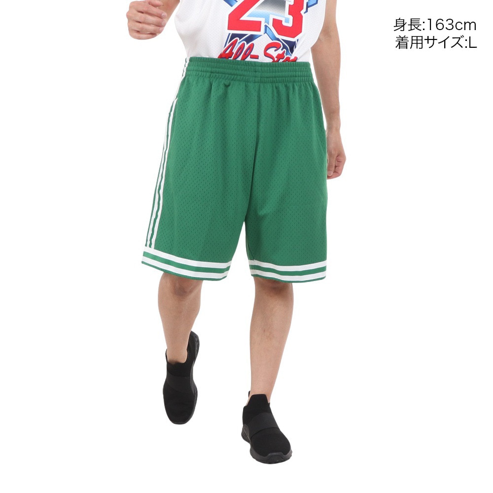 ミッチェルアンドネス（Mitchell&Ness）（メンズ）セルティックス ロード スイングマン ショーツ 1985-86 SMSHGS18221-BCEKGN85