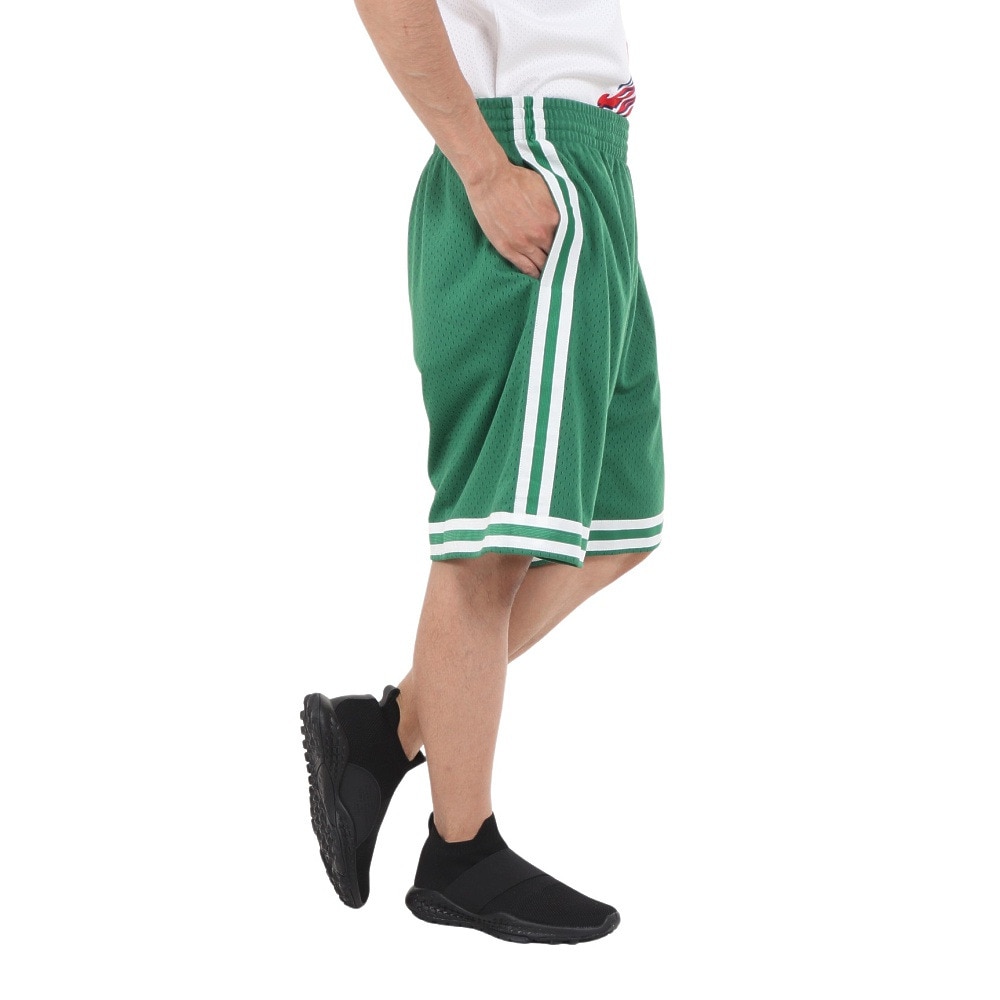 ミッチェルアンドネス（Mitchell&Ness）（メンズ）セルティックス ロード スイングマン ショーツ 1985-86 SMSHGS18221-BCEKGN85