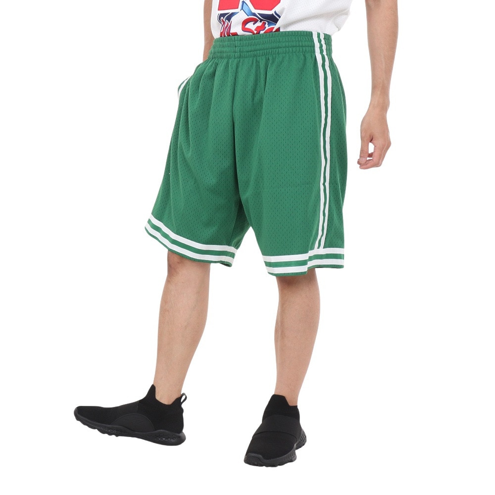 ミッチェルアンドネス（Mitchell&Ness）（メンズ）セルティックス ロード スイングマン ショーツ 1985-86 SMSHGS18221-BCEKGN85