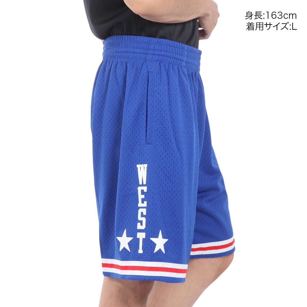 ミッチェルアンドネス（Mitchell&Ness）（メンズ）スイングマン ショーツ オールスター ウェスト 1985-86 SMSHLG20023-ASWROYA85