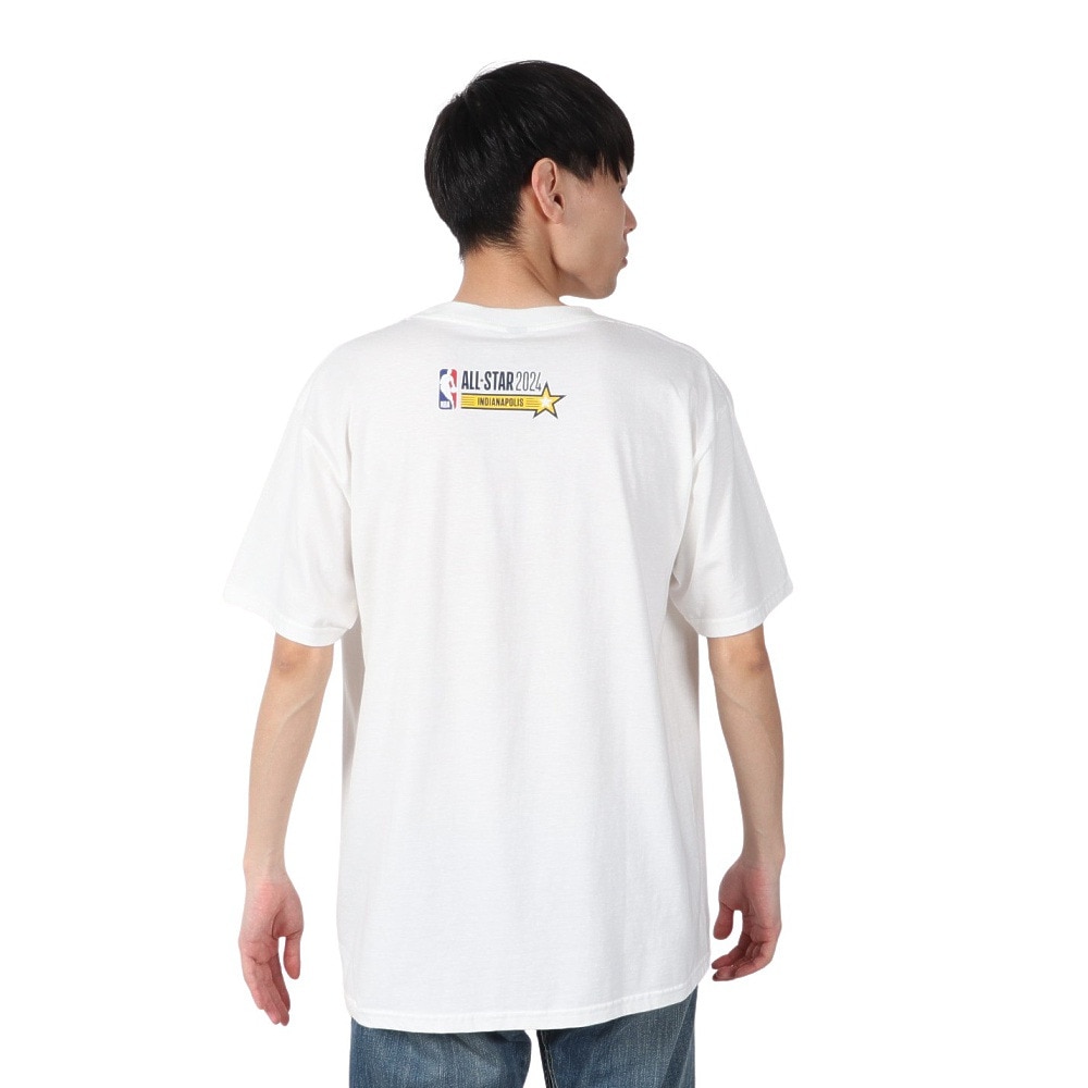 ミッチェルアンドネス（Mitchell&Ness）（メンズ）半袖Tシャツ ALL-STAR SS9093-ASGWHIT