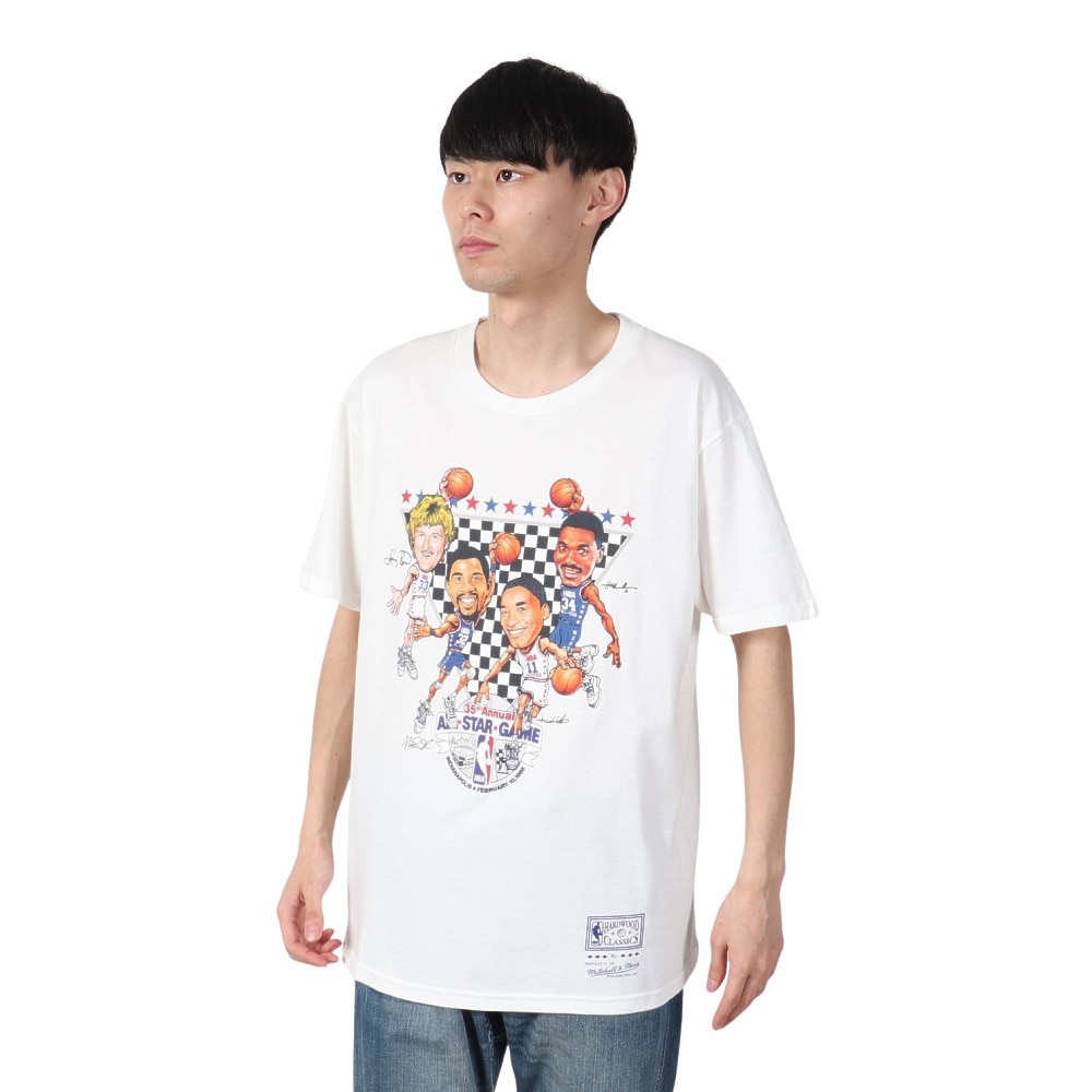 ミッチェルアンドネス（Mitchell&Ness）（メンズ）半袖Tシャツ ALL-STAR SS9093-ASGWHIT