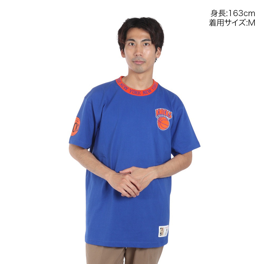 ミッチェルアンドネス（Mitchell&Ness）（メンズ）半袖 ジャガード リンガー Tシャツ TCRW6601-NYKROYA