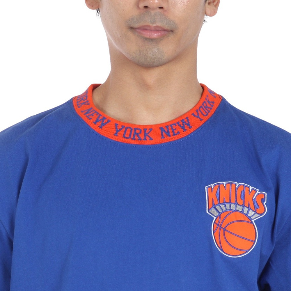 ミッチェルアンドネス（Mitchell&Ness）（メンズ）半袖 ジャガード リンガー Tシャツ TCRW6601-NYKROYA