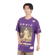 (メンズ)マジック・ジョンソン レイカーズ プレミアム プレイヤー 半袖Tシャツ TCRW6611-LALEJSPURP