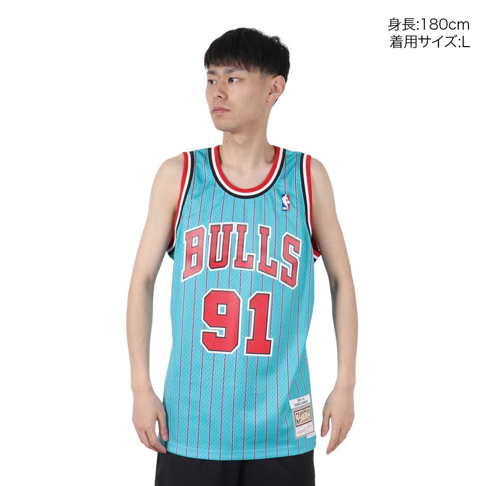 ミッチェルアンドネス（Mitchell&Ness）（メンズ）バスケットウエア ノースリーブシャツ S-JERSEY シカゴ・ブルズ 1995 SMJYGS20059-CBULTBL95DRD