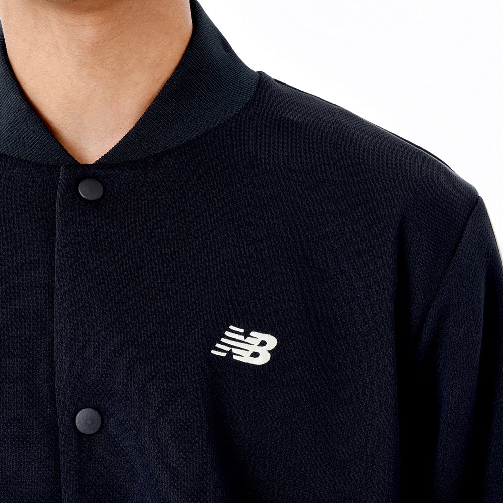ニューバランス（new balance）（メンズ）スナップボタン ジャージジャケット バスケウェア ブラック AMJ45183BK