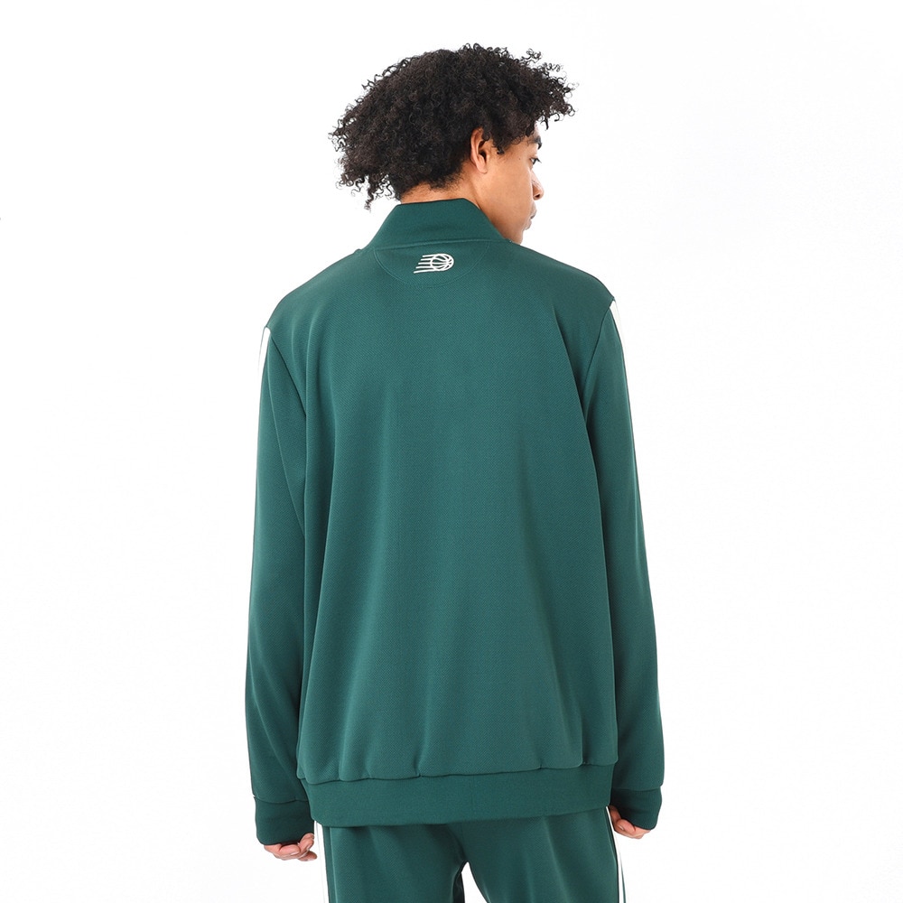 ニューバランス（new balance）（メンズ）スナップボタン ジャージジャケット バスケウェア グリーン AMJ45183NWG