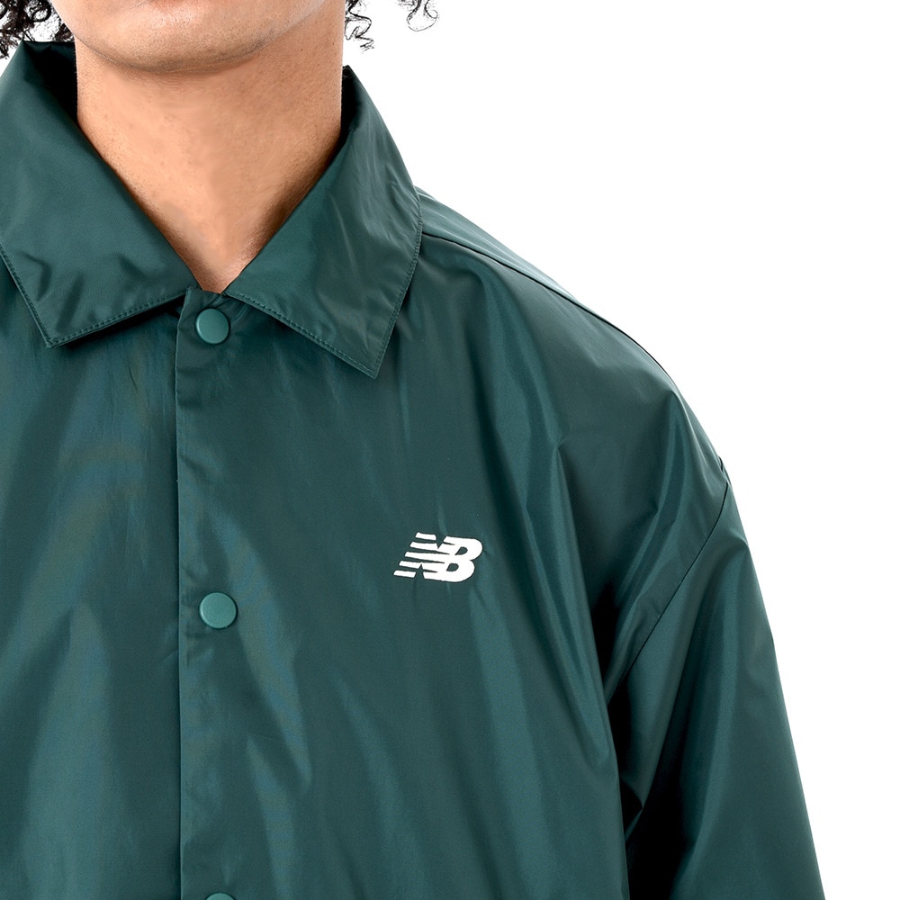 ニューバランス（new balance）（メンズ）コーチジャケット バスケウェア グリーン AMJ45184NWG