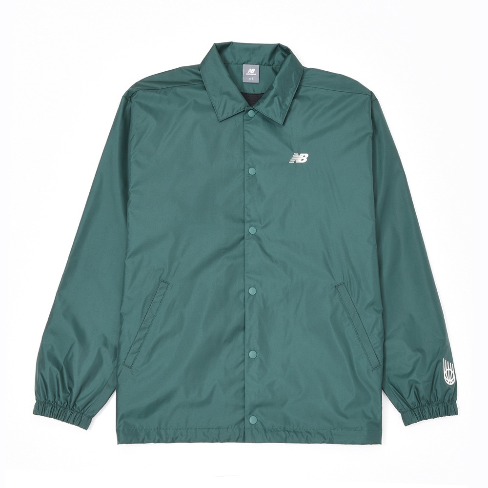 ニューバランス（new balance）（メンズ）コーチジャケット バスケウェア グリーン AMJ45184NWG