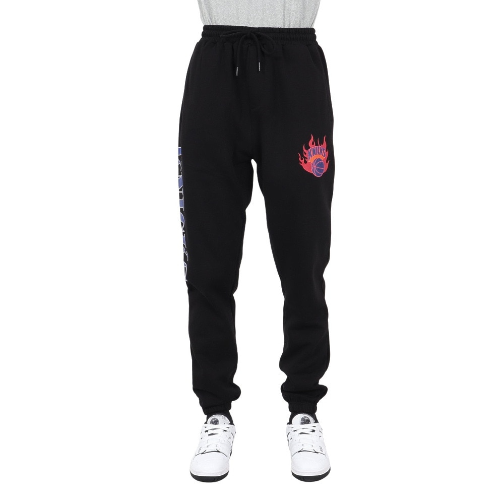 ミッチェルアンドネス（Mitchell&Ness）（メンズ）NBA スウェットパンツ ニューヨーク ニックス KNICKS BT8917-NYKBLCK