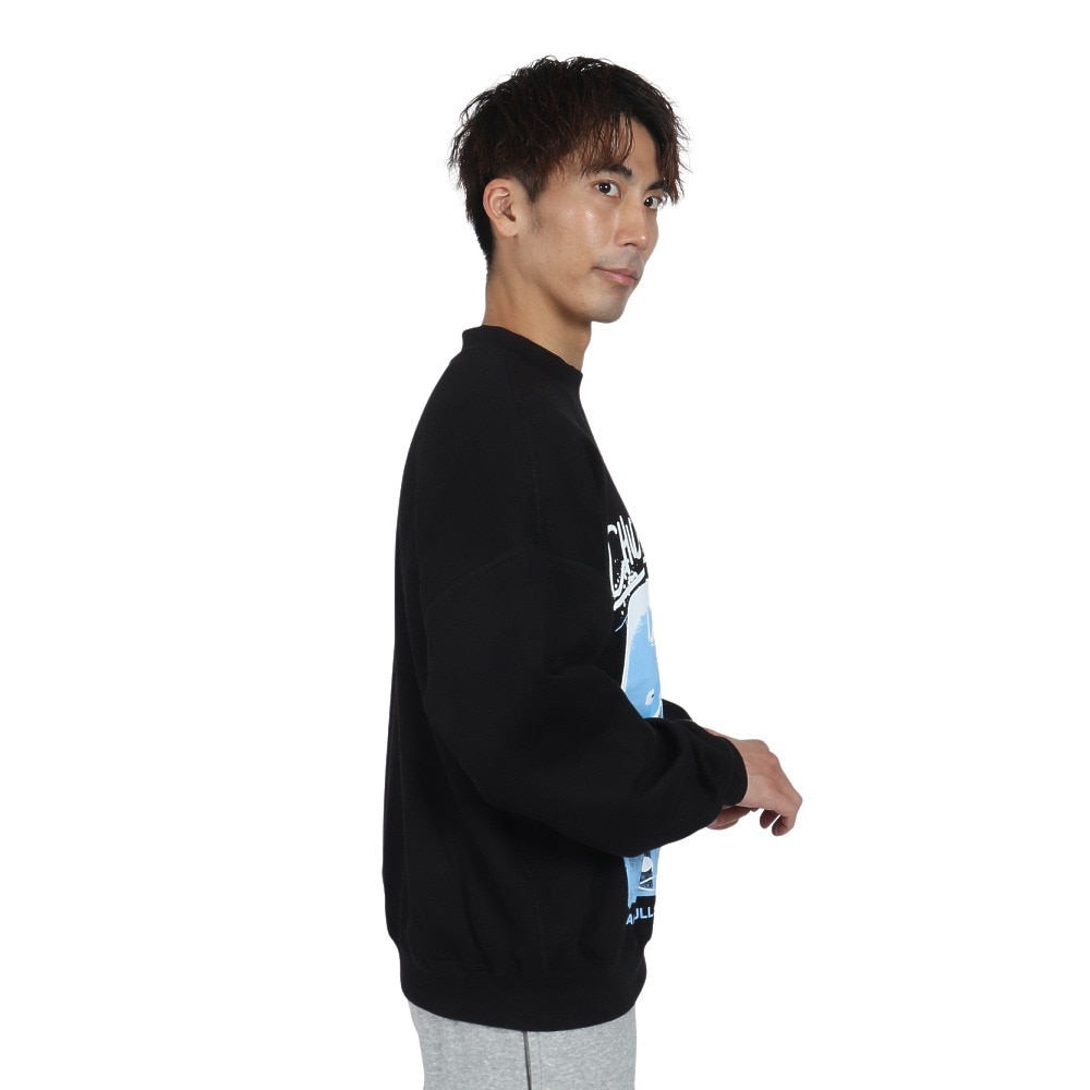 ミッチェルアンドネス（Mitchell&Ness）（メンズ）長袖クルーネックTシャツ シカゴ・ブルズ FC10685-CBUBLCK