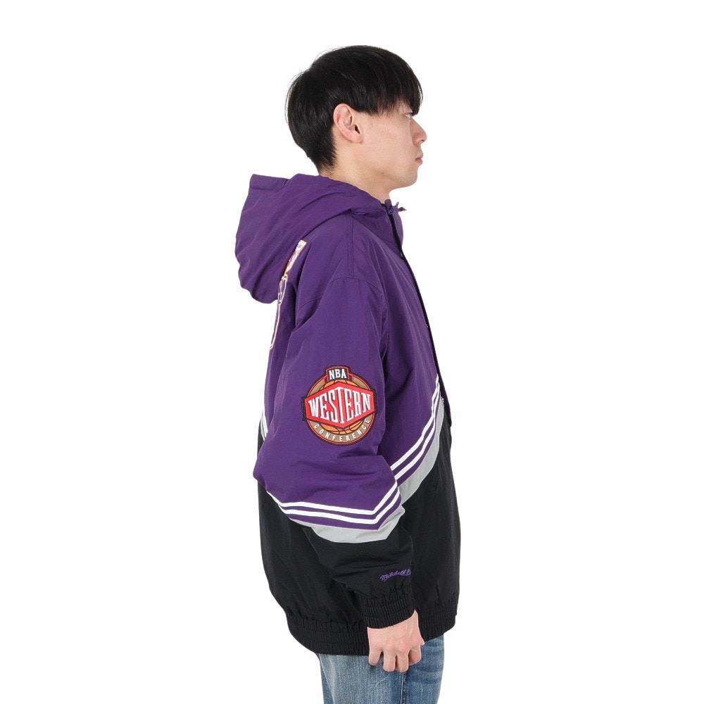 ミッチェルアンドネス（Mitchell&Ness）（メンズ）レトロ ジャケット ロサンゼルス・レイカーズ JK8094-LALBKPR