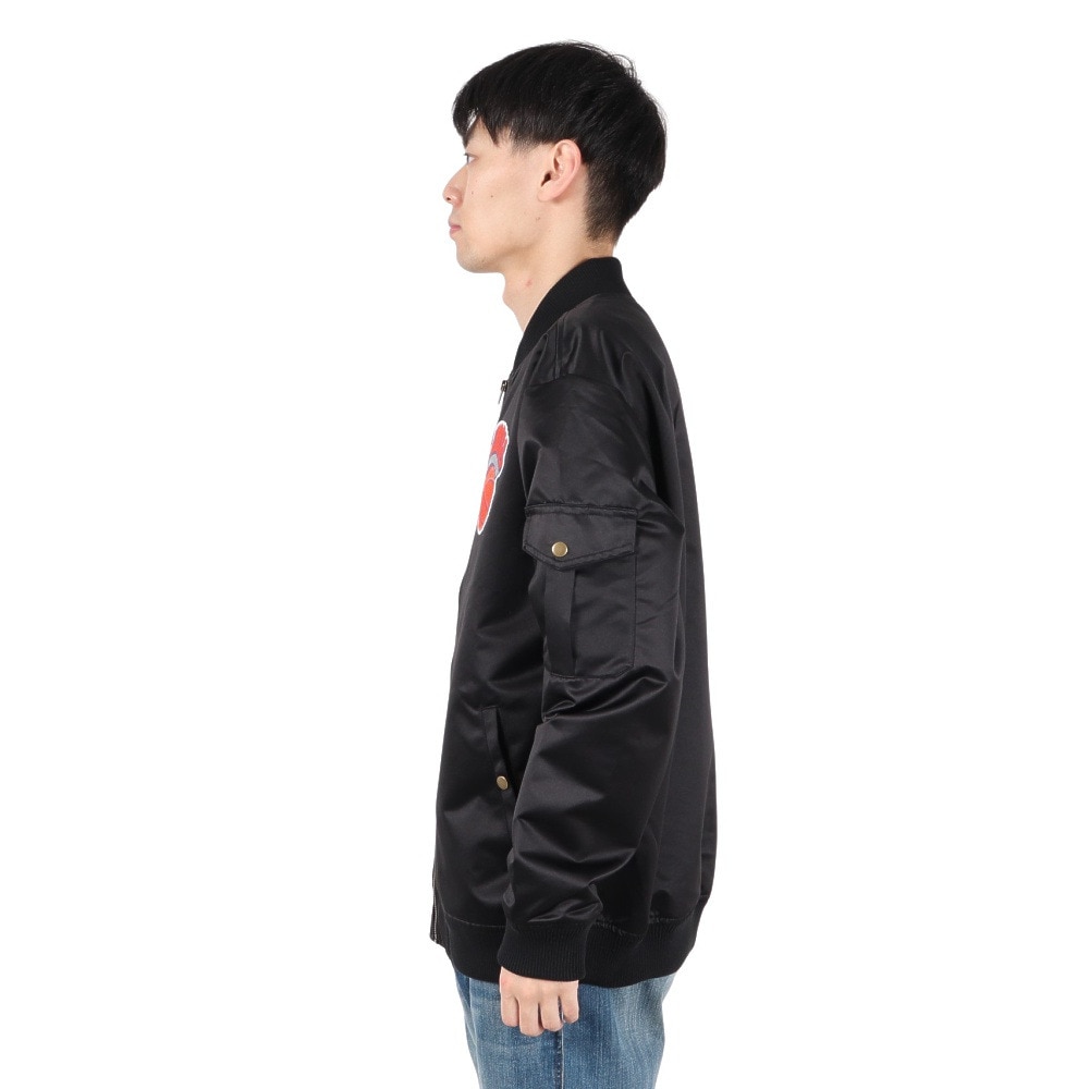 ミッチェルアンドネス（Mitchell&Ness）（メンズ）サテン ボンバー ジャケット NYK JK8095-NYKBLCK