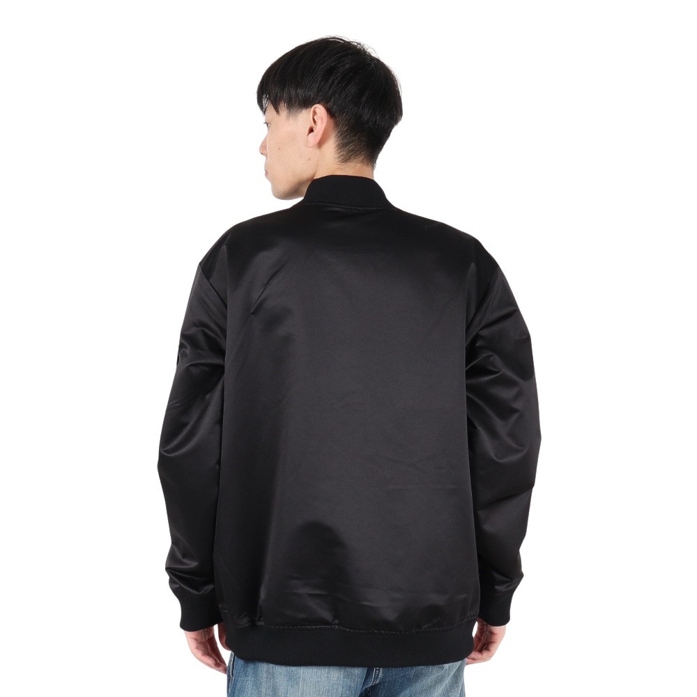 ミッチェルアンドネス（Mitchell&Ness）（メンズ）サテン ボンバー ジャケット NYK JK8095-NYKBLCK