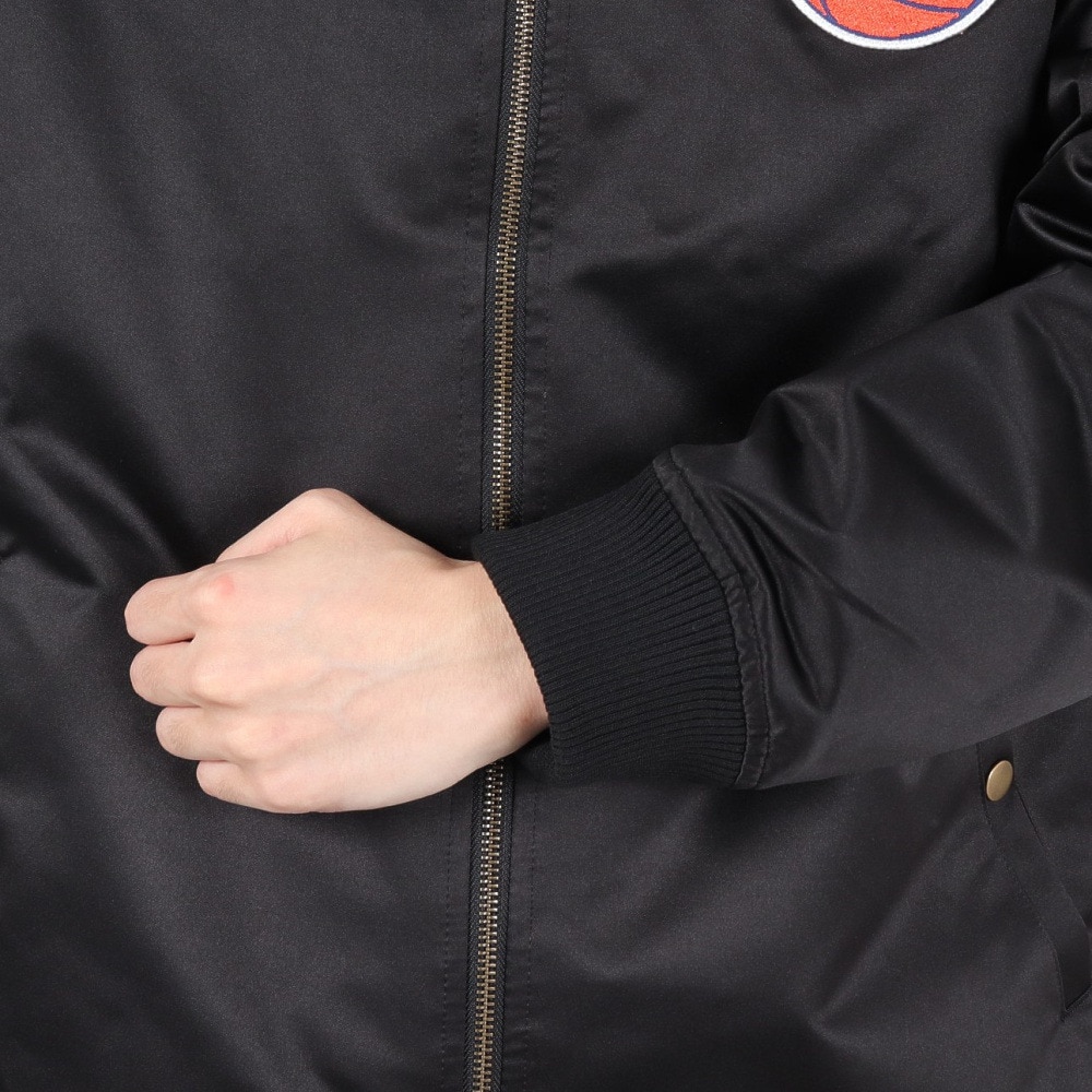 ミッチェルアンドネス（Mitchell&Ness）（メンズ）サテン ボンバー ジャケット NYK JK8095-NYKBLCK
