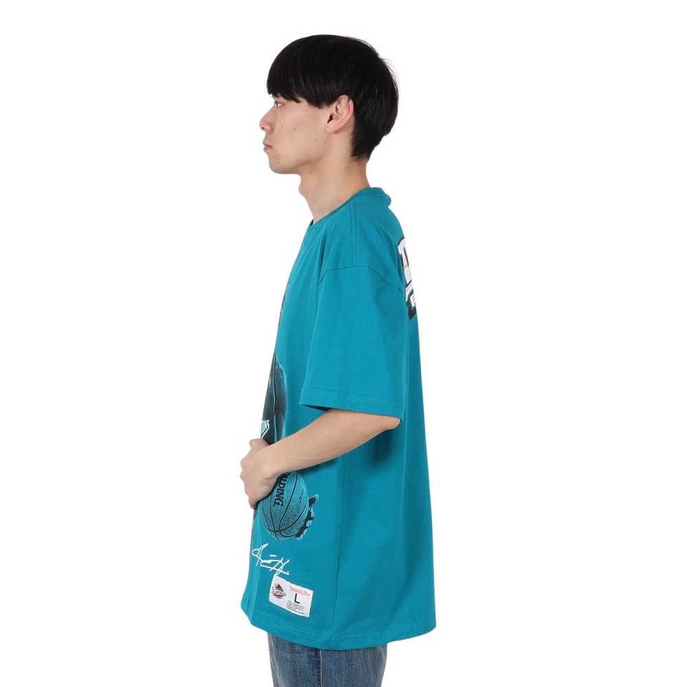 ミッチェルアンドネス（Mitchell&Ness）（メンズ）プレイヤー 半袖Tシャツ デトロイト・ピストンズ NN8097-DPITEAL