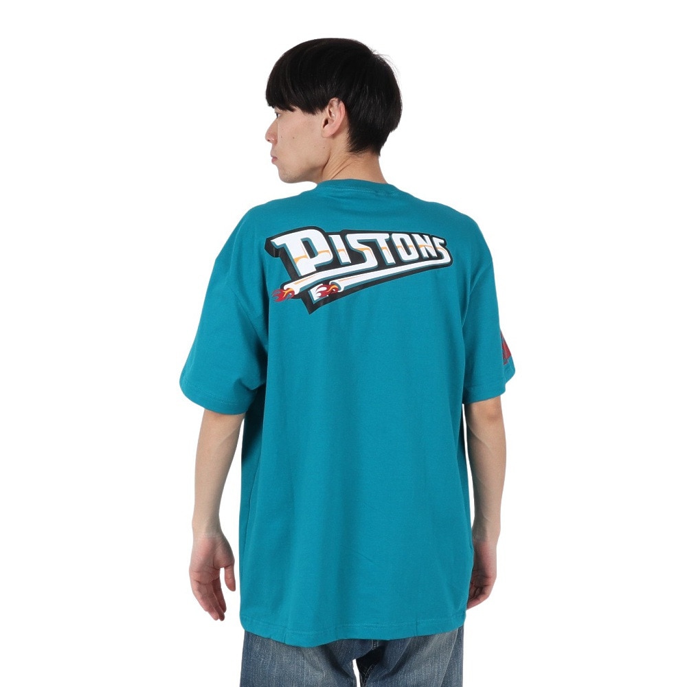 ミッチェルアンドネス（Mitchell&Ness）（メンズ）プレイヤー 半袖Tシャツ デトロイト・ピストンズ NN8097-DPITEAL