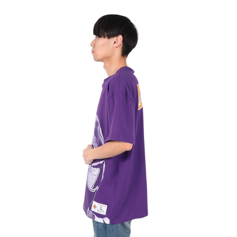ミッチェルアンドネス（Mitchell&Ness）（メンズ）プレイヤー 半袖Tシャツ ロサンゼルス・レイカーズ NN8097-LALPURP