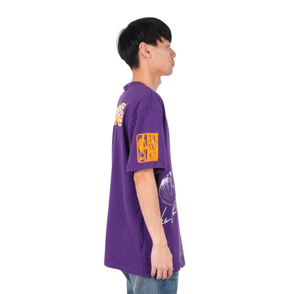 ミッチェルアンドネス（Mitchell&Ness）（メンズ）プレイヤー 半袖Tシャツ ロサンゼルス・レイカーズ NN8097-LALPURP