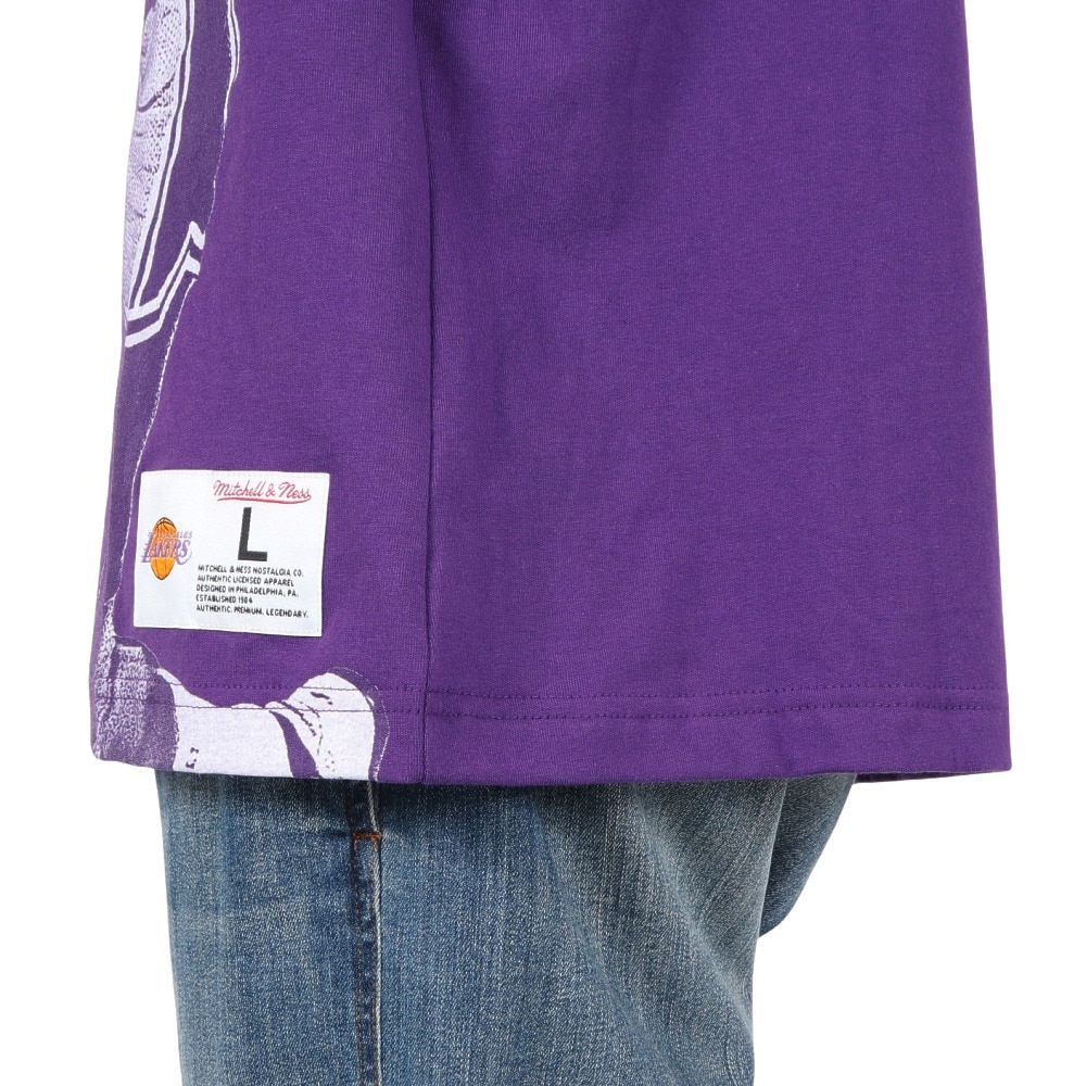ミッチェルアンドネス（Mitchell&Ness）（メンズ）プレイヤー 半袖Tシャツ ロサンゼルス・レイカーズ NN8097-LALPURP