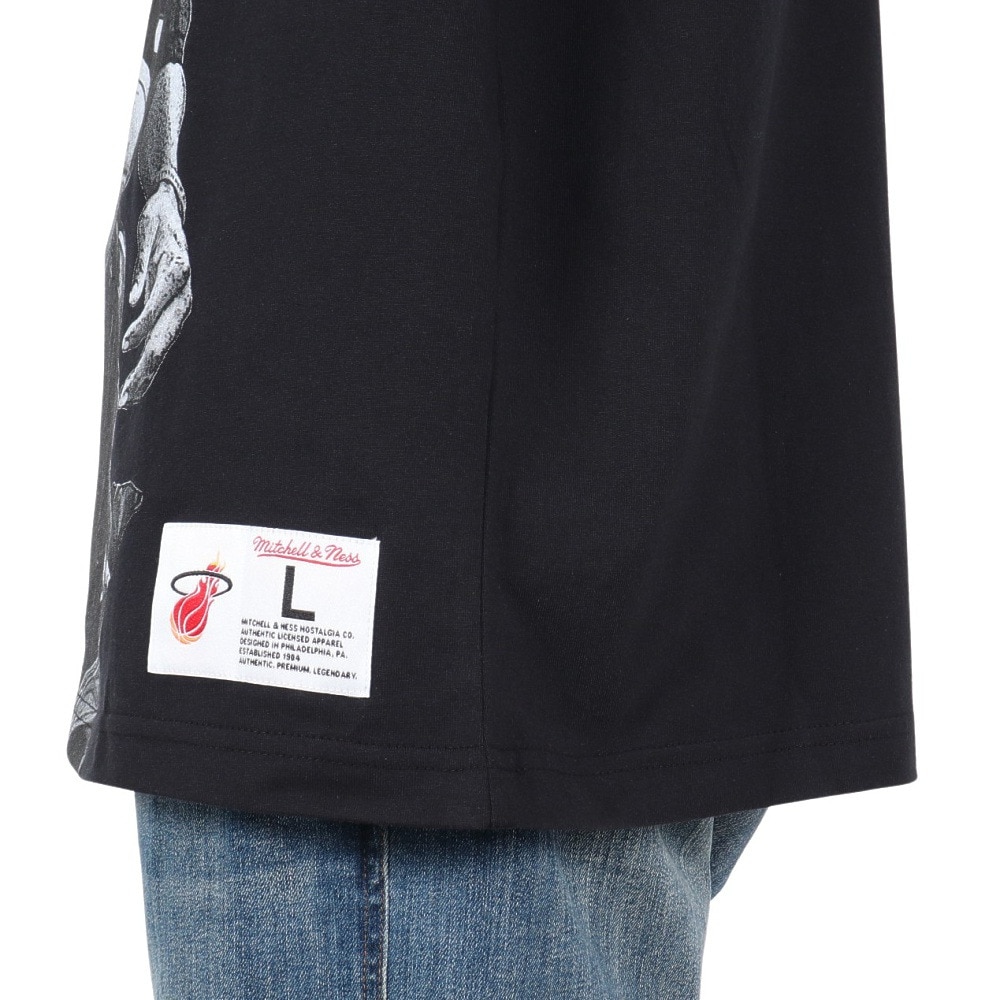 ミッチェルアンドネス（Mitchell&Ness）（メンズ）プレイヤー 半袖Tシャツ マイアミ・ヒート NN8097-MHEBLCK
