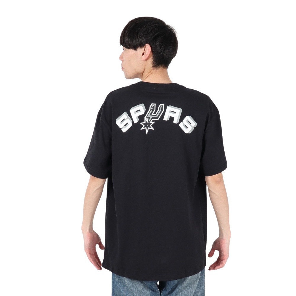 ミッチェルアンドネス（Mitchell&Ness）（メンズ）プレイヤー 半袖Tシャツ サンアントニオ・スパーズ NN8097-SASBLCK