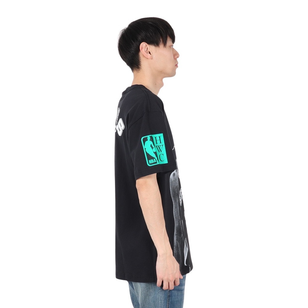 ミッチェルアンドネス（Mitchell&Ness）（メンズ）プレイヤー 半袖Tシャツ サンアントニオ・スパーズ NN8097-SASBLCK